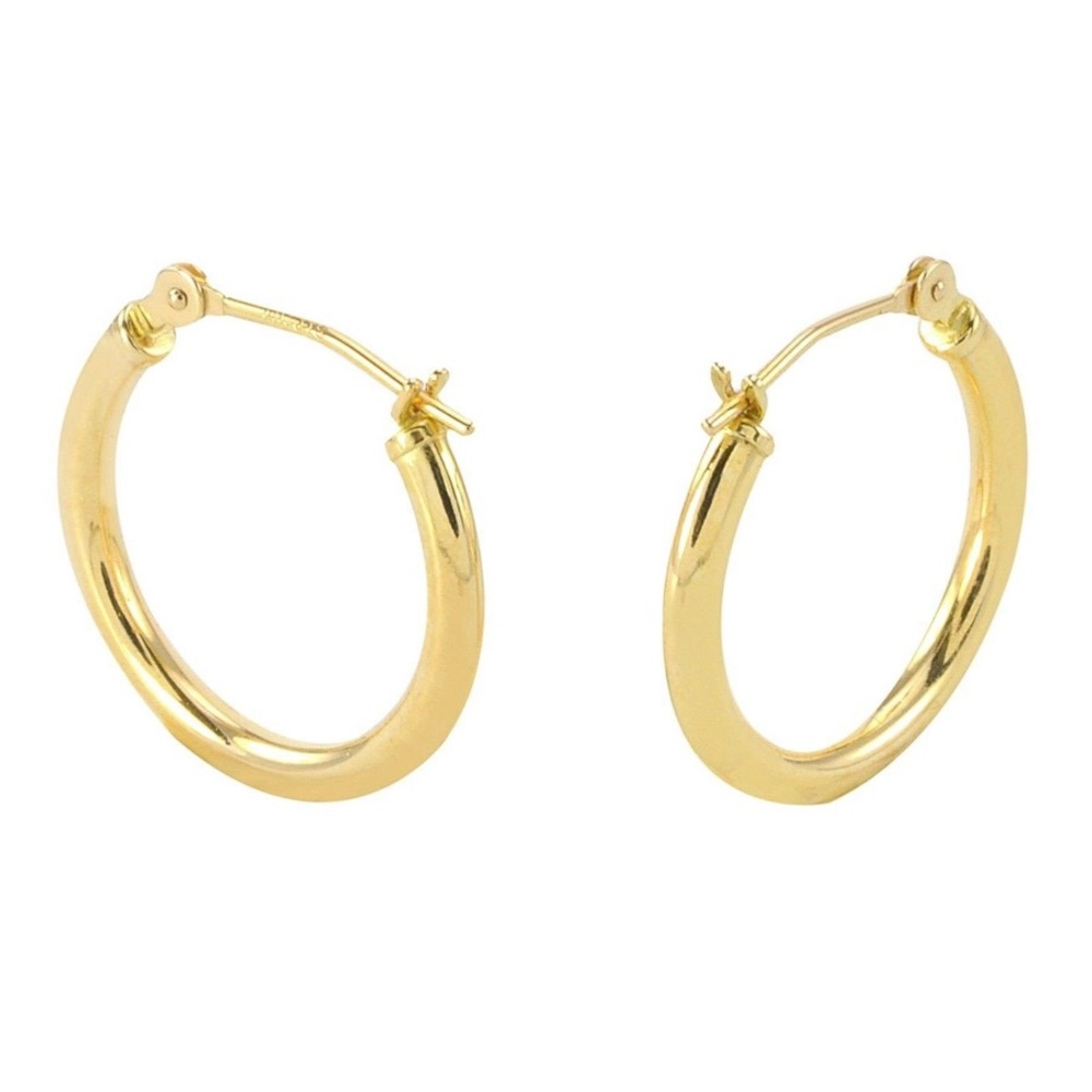 Men's 14k Gold Plated Hoop Earrings